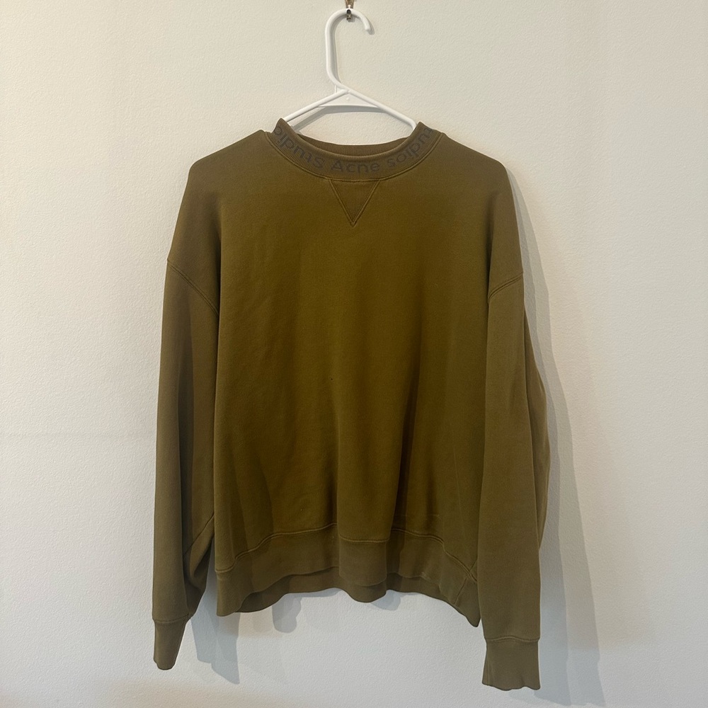 Acne Studios Neckline Logo Mock Neck Sweater